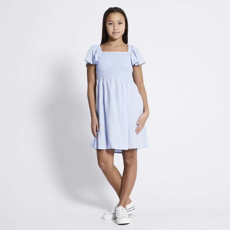 Smock frill dress "Anne" Blue